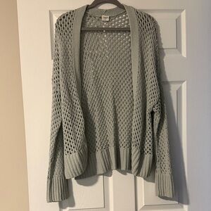 Abercrombie & Fitch Open-Weave Cardigan - Gray